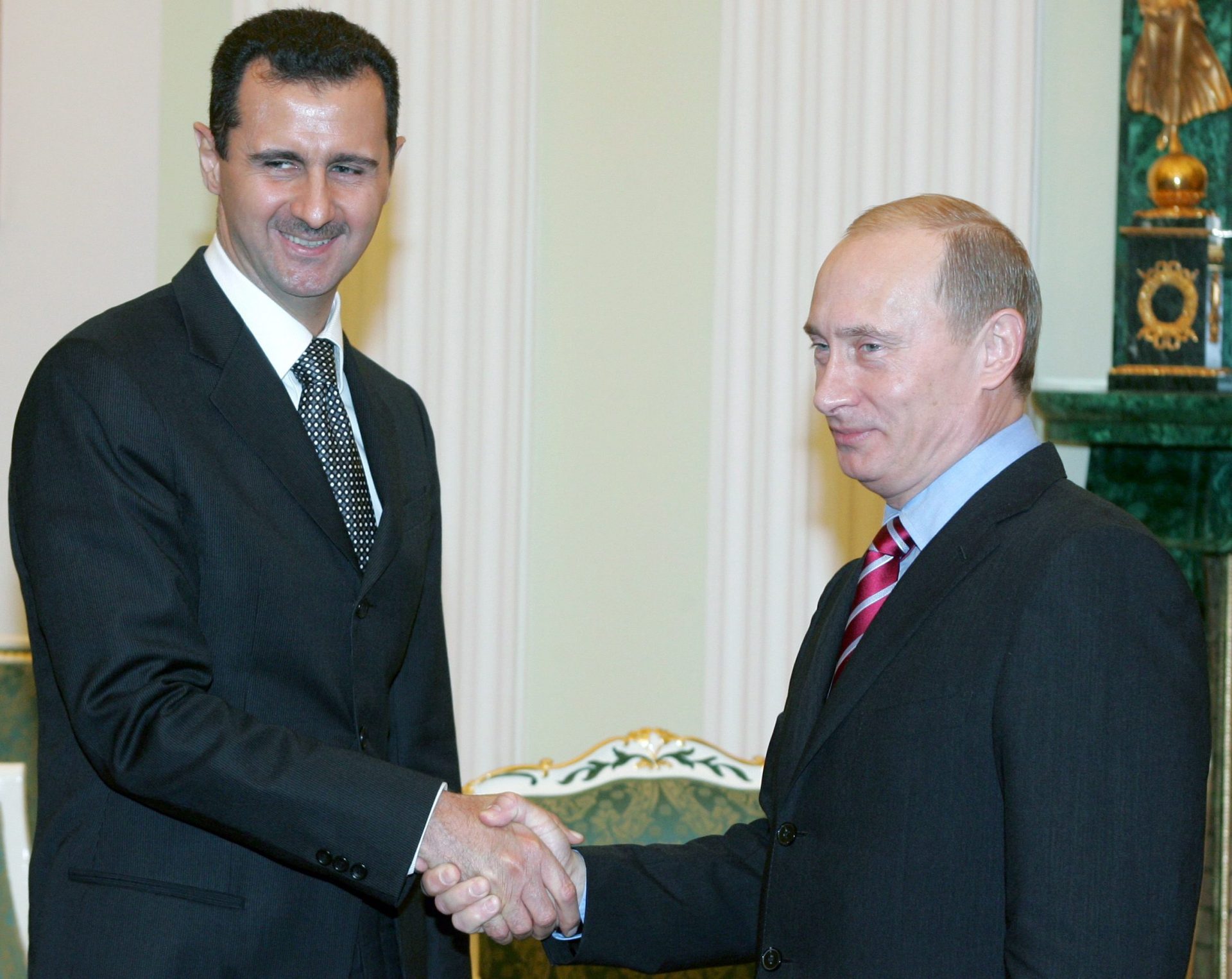 Bashar al-Assad com Putin em Moscovo