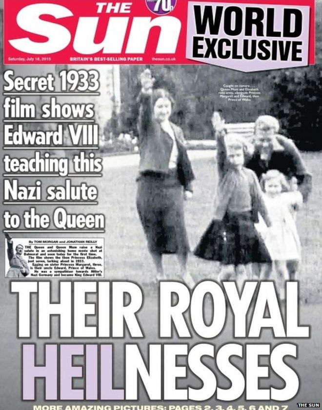 Filme secreto mostra rainha de Inglaterra a fazer a saudação nazi [vídeo]