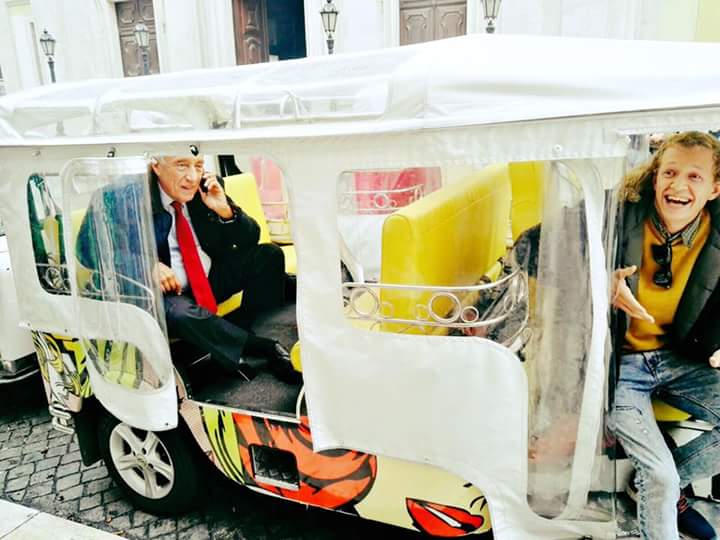 Marcelo foi de tuk-tuk para Belém