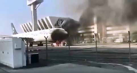 Avião incendeia-se em Frankfurt | VÍDEO