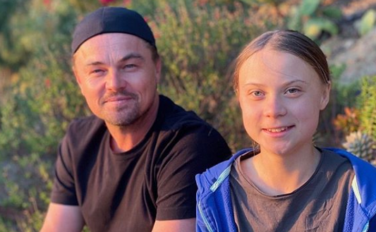 DiCaprio e Greta Thunberg juntos “por um futuro melhor para o nosso planeta”