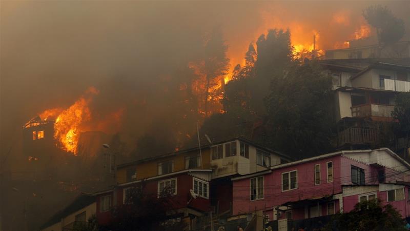 Chile. Incêndio destrói 150 casas