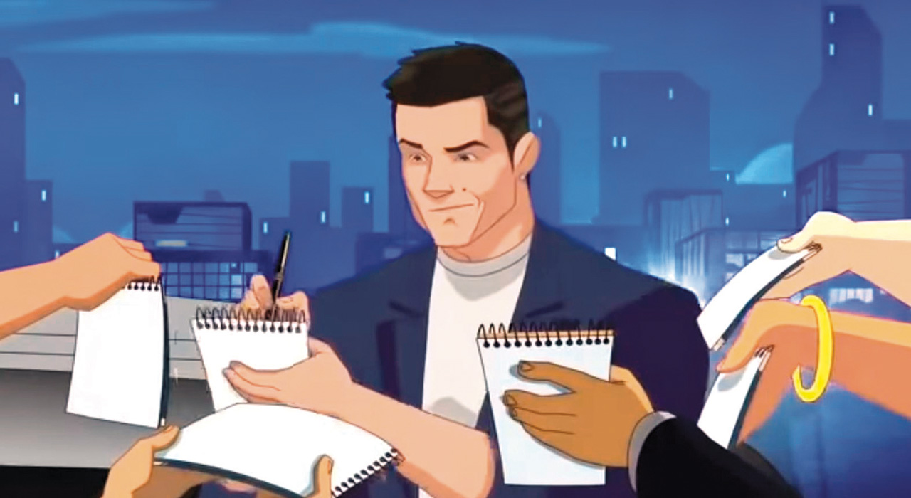 Cristiano Ronaldo. Dos relvados para super-herói em desenhos animados