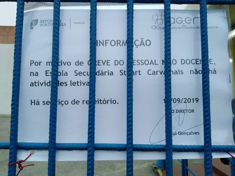 Escolas secundárias em Sintra estão em greve devido a municipalização