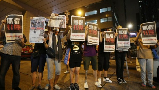 Protestos em Hong Kong contra detenção de Jimmy Lai