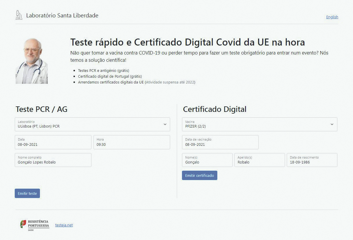 Covid-19. Jovens partilham site de certificados falsos para sair à noite