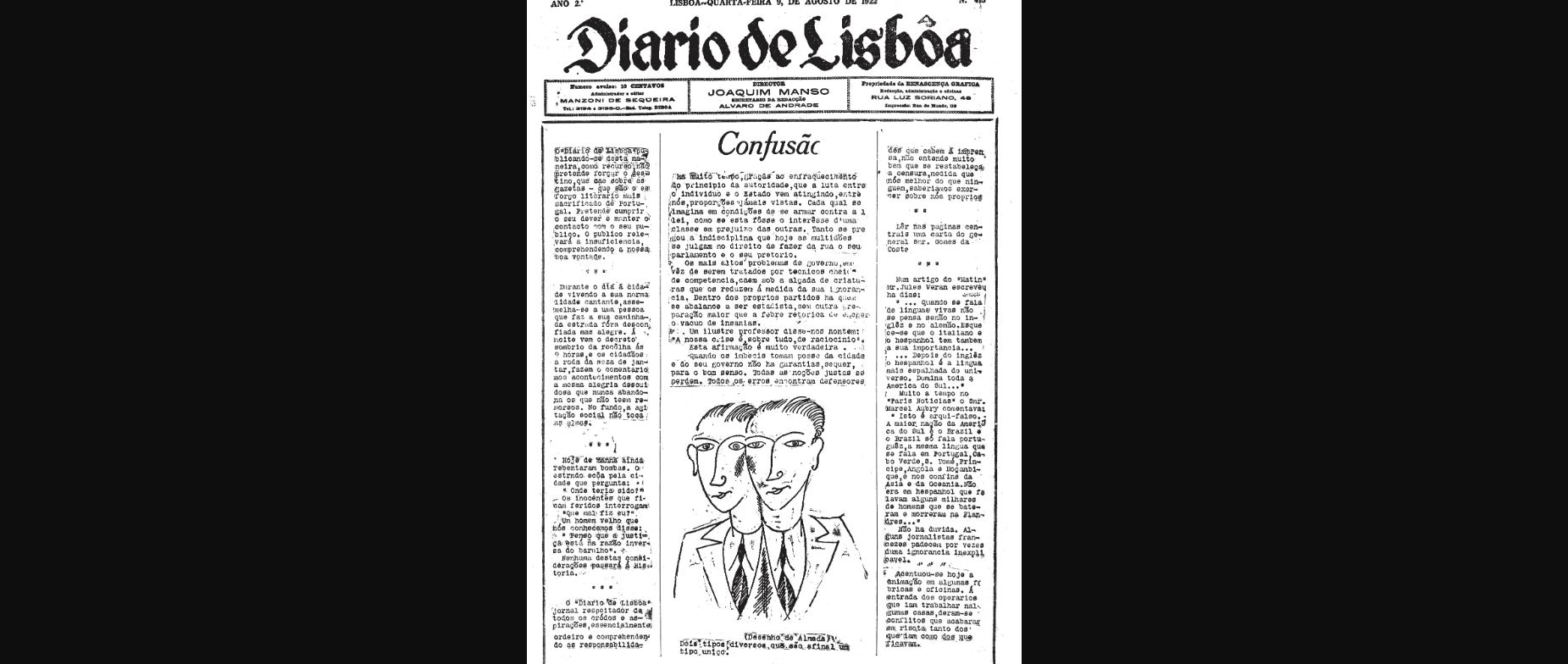 9 de agosto 1922. A questão do Pão Político e um jornal escrito à máquina