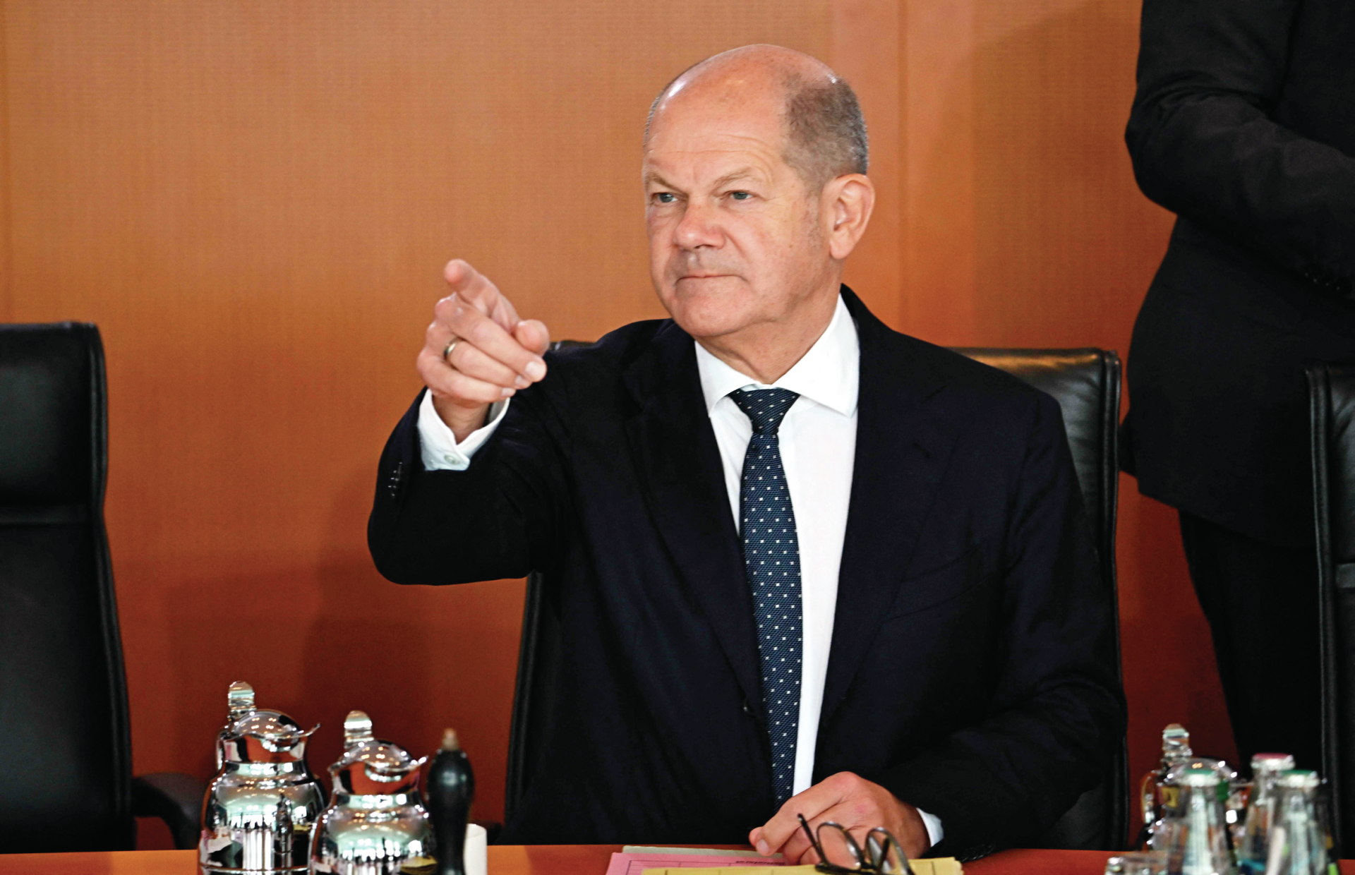 Sinal vermelho à coligação semáforo de Olaf Scholz