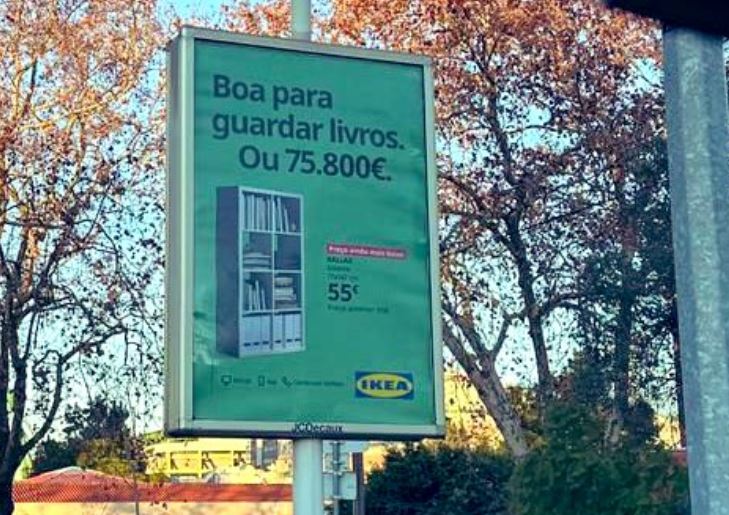 Anúncio do Ikea usa caso de envelopes de dinheiro de ex-chefe de gabinete de Costa para promover estante