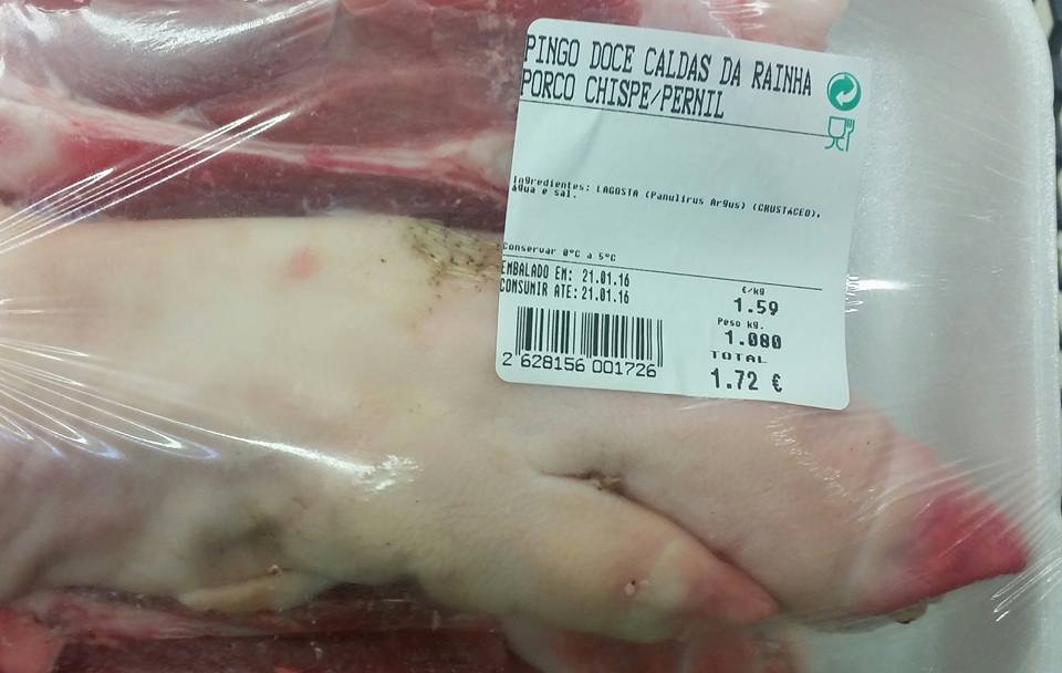 ‘Chispe de lagosta’ à venda em supermercado