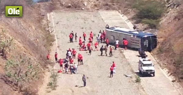 Equipa do Huracán despista-se a caminho do aeroporto