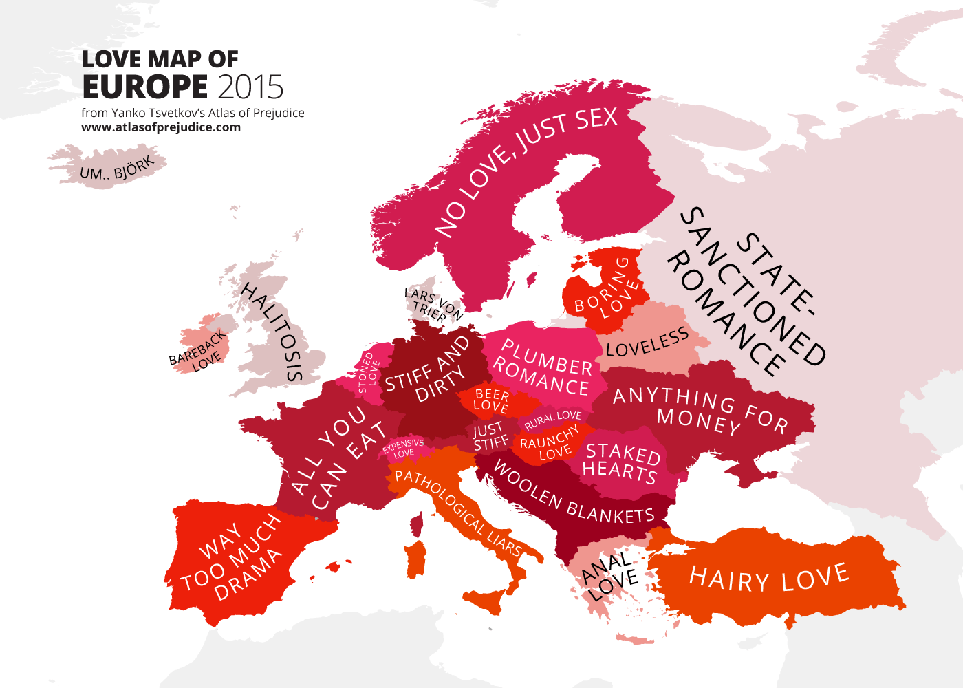 Os mapas com os ‘estereótipos globais’ mais cómicos