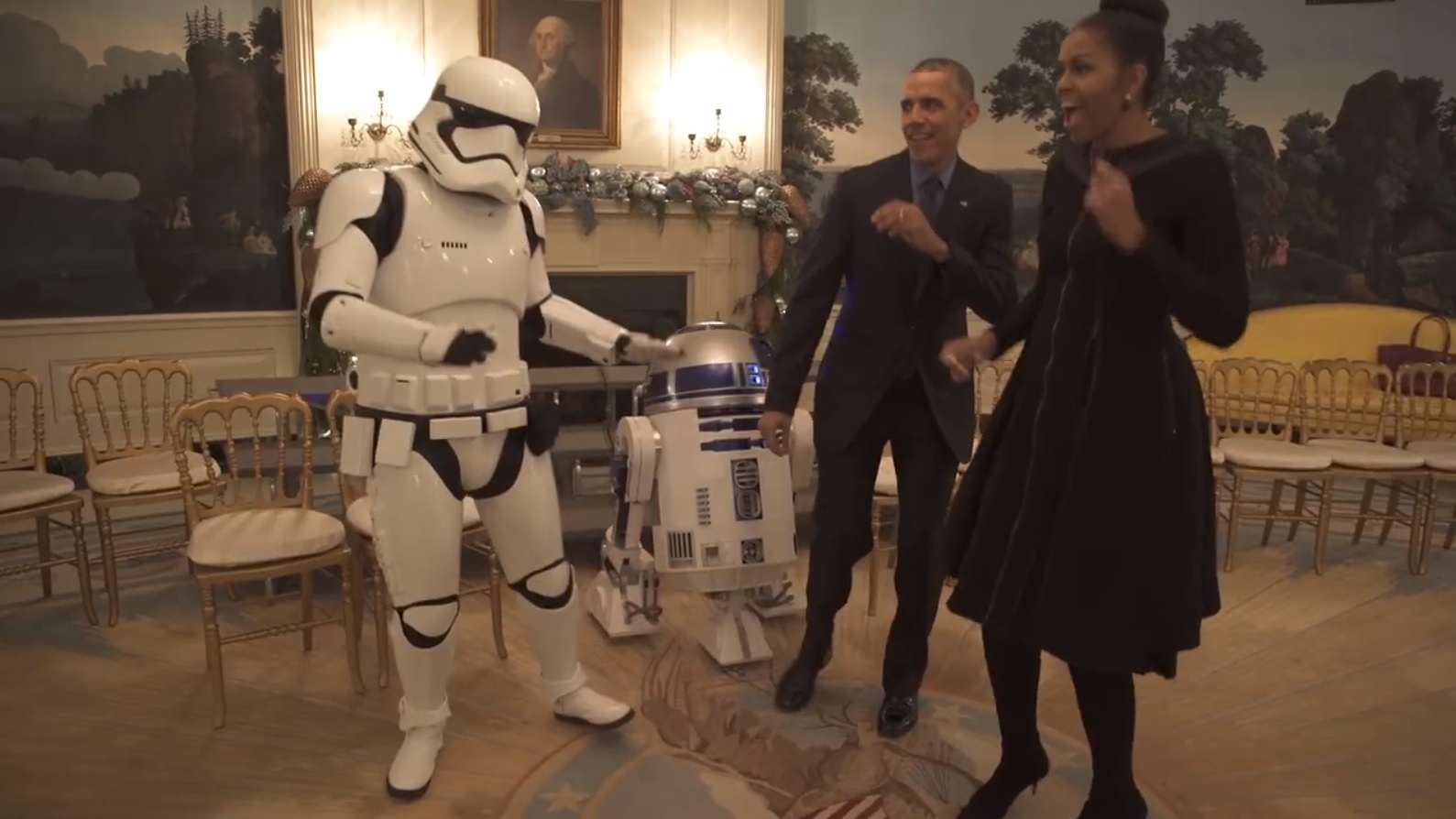 Os Obama a dançar com R2-D2 e Stormtroopers? Sim, é mesmo verdade [vídeo]
