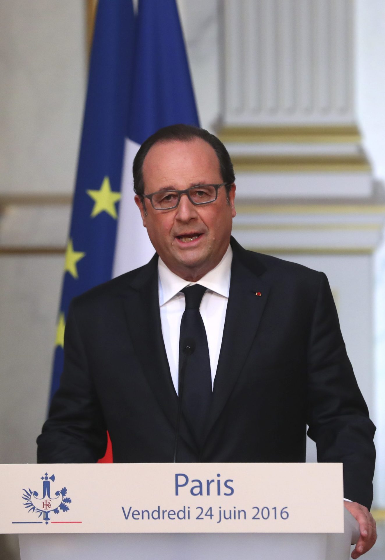 François Hollande. “Voto dos britânicos põe a Europa à prova”