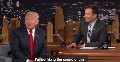 Jimmy Fallon despenteia Trump em direto