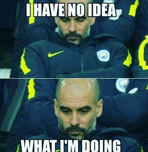 Pep Guardiola gozado nas redes sociais