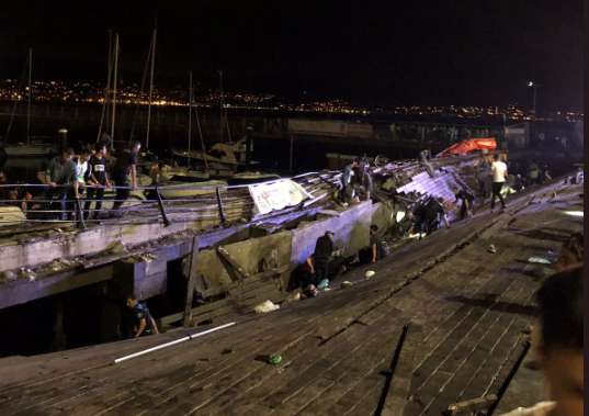 Vigo. Colapso de plataforma de madeira provoca mais de 300 feridos | Vídeo