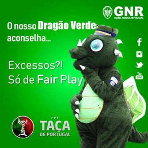 “Dragão Verde” da GNR apela a “excessos de Fair Play” na final da Taça de Portugal