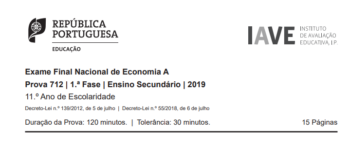 Exame de Economia A. Confira a prova e os critérios de classificação