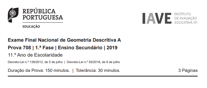 Exame de Geometria Descritiva A. Confira a prova e os critérios de classificação