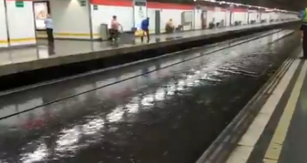 Mau tempo chega a Madrid. Queda de granizo e inundanções causam o caos na capital espanhola