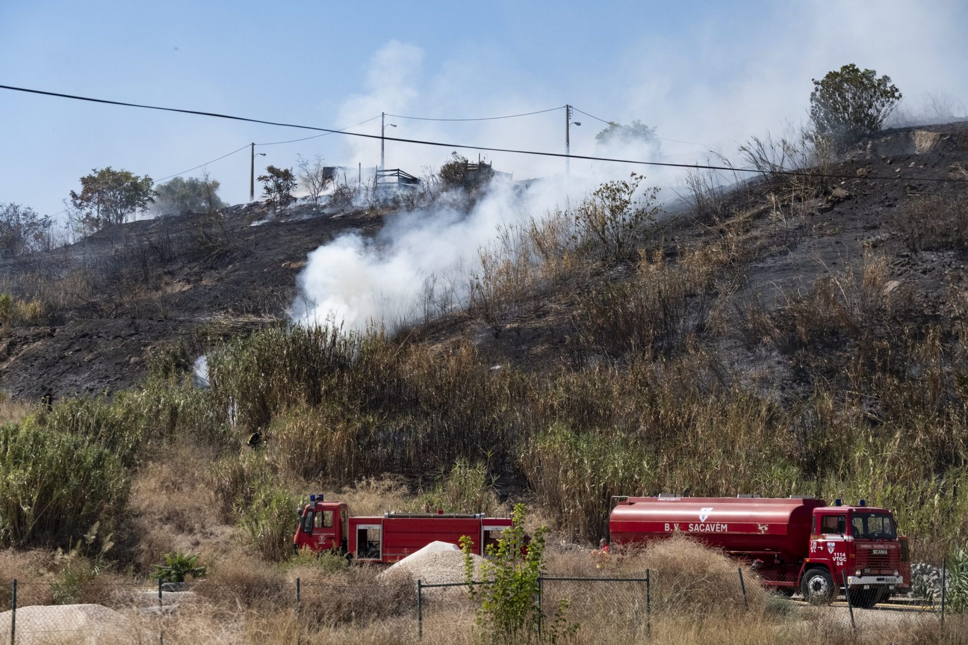 Incêndio na Mouzinho de Albuquerque em Lisboa. Casas em risco | VÍDEO