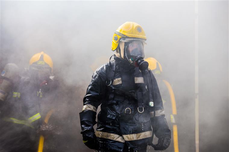 Sete meios aéreos combatem fogo em Sesimbra