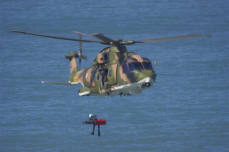 Força Aérea Portuguesa salva homem e animal de falésia em Sesimbra