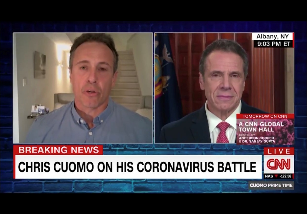 Chris Cuomo: “A minha mulher testou positivo para a covid-19. Isso parte-me o coração” (com vídeo)