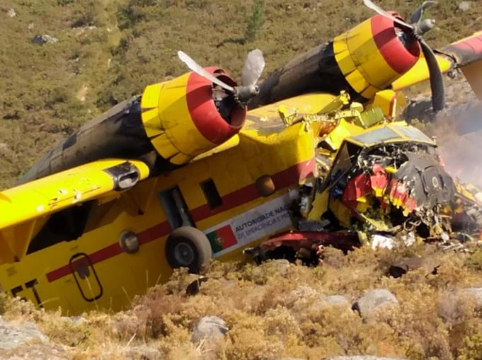 Morreu piloto português em queda de Canadair no Gerês