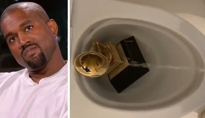 Kanye West partilha vídeo a urinar em Grammy e critica indústria musical