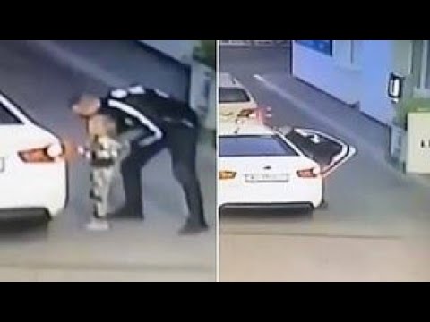 Homem rapta menina em estação de serviço quando mãe estava a pagar | VÍDEO