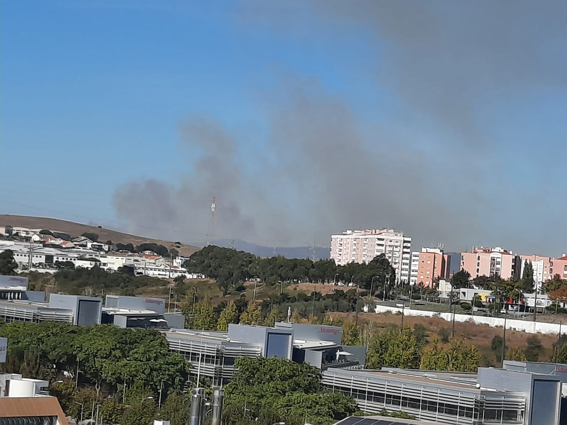 Sintra. Incêndio em fase de resolução mobiliza 37 operacionais