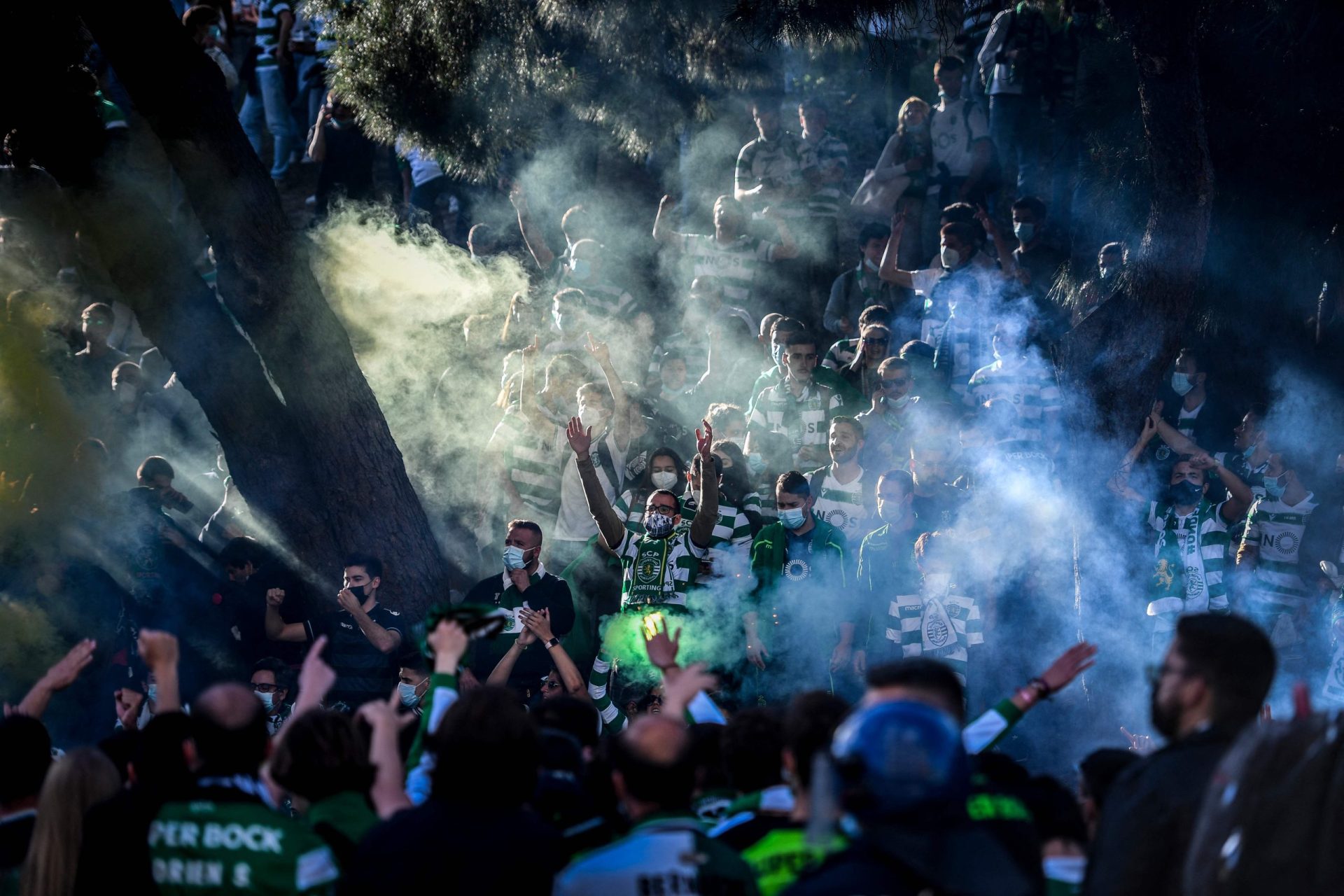 Confrontos entre adeptos e polícia em Alvalade