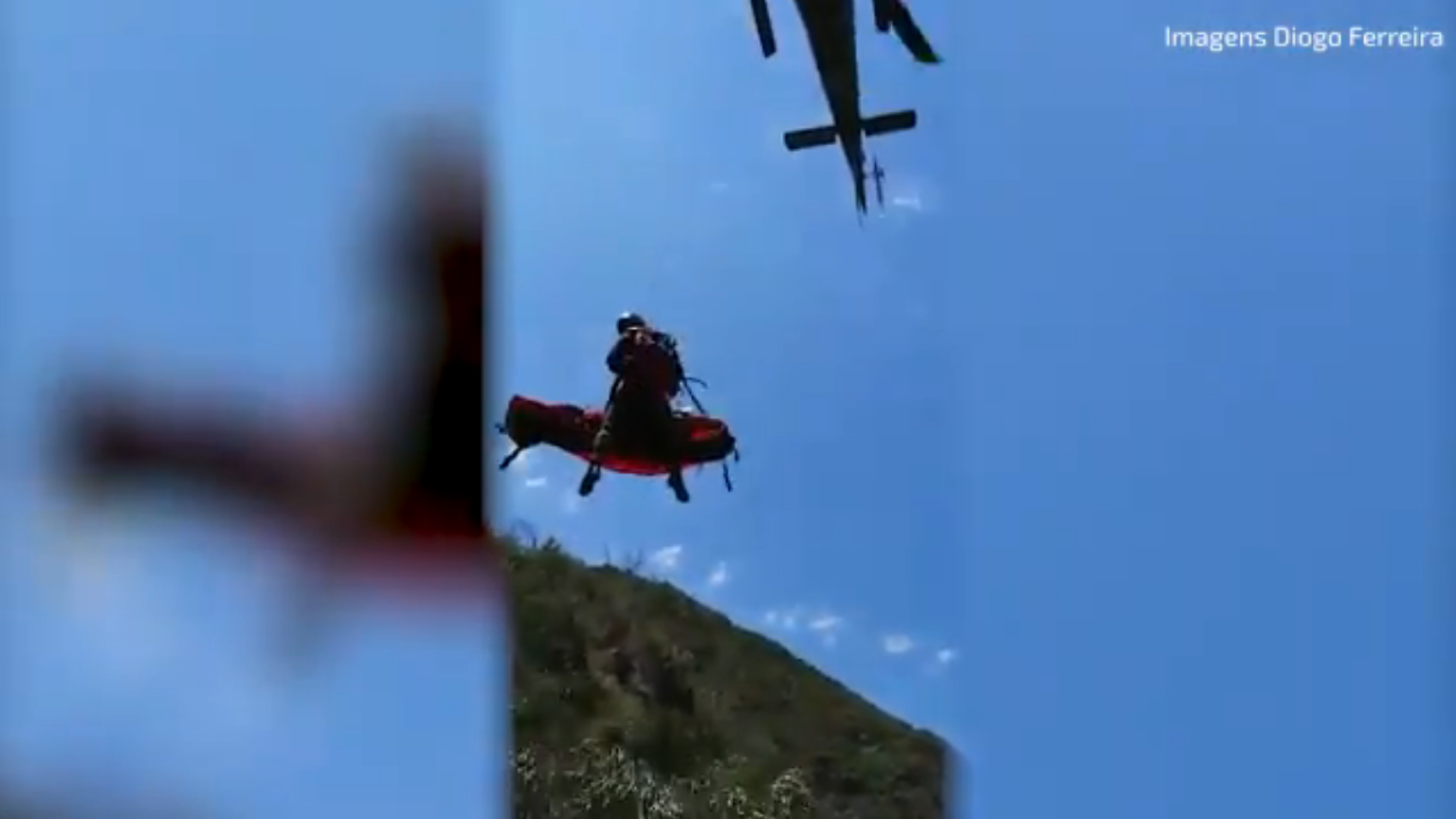 Vídeo | Força Aérea salva vítima politraumatizada após incidente no Rio de Frades