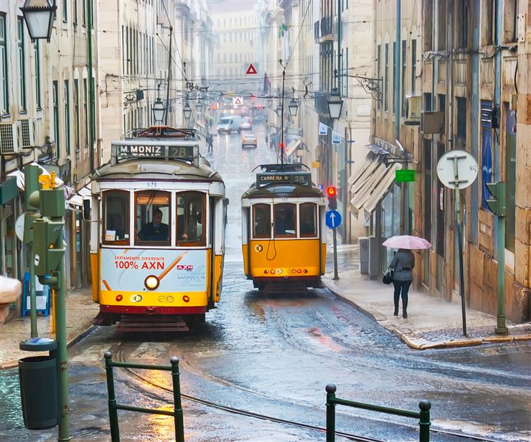 Leiria, Lisboa e Setúbal sob aviso laranja devido à previsão de chuva, granizo e vento forte