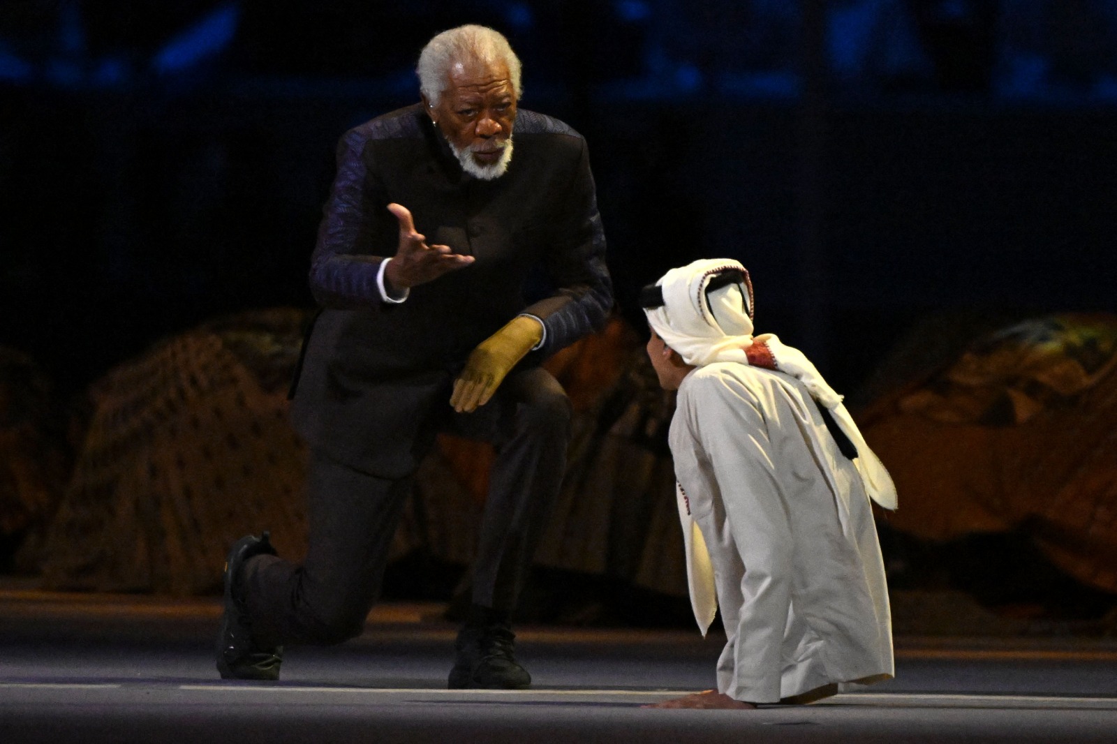 Morgan Freeman criticado por participação na abertura do Mundial no Qatar