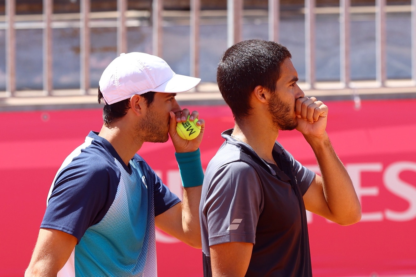 Francisco Cabral e Nuno Borges na final do challenger de Praga