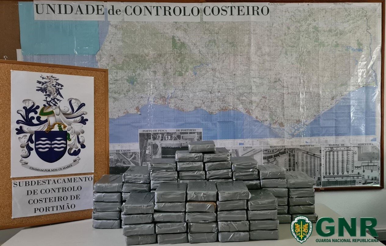 Mais de 90 quilos de cocaína apreendidos pela GNR perto da ria de Alvor