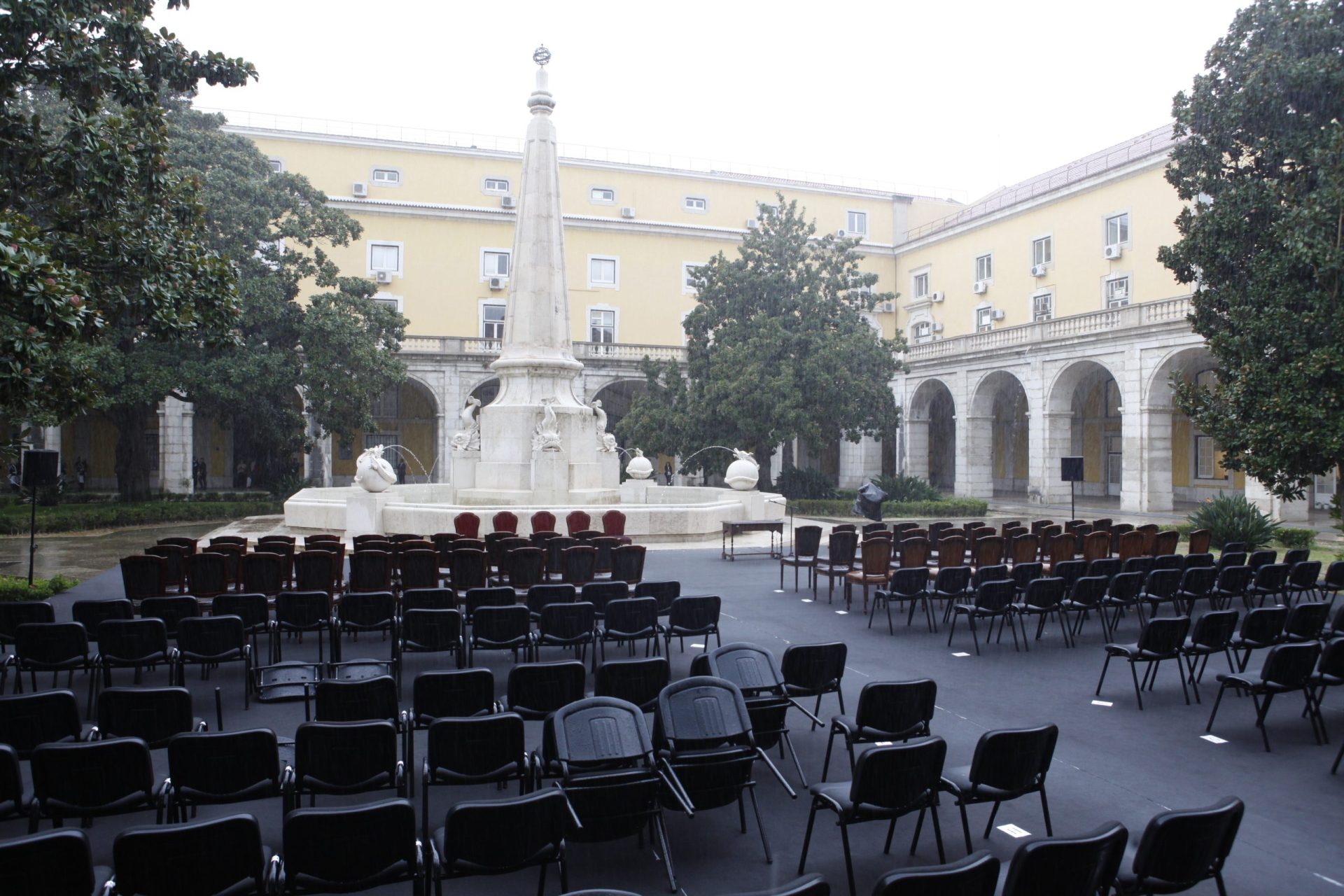 Lisboa. Chuva muda planos da tomada de posse de novos comandantes das forças de segurança