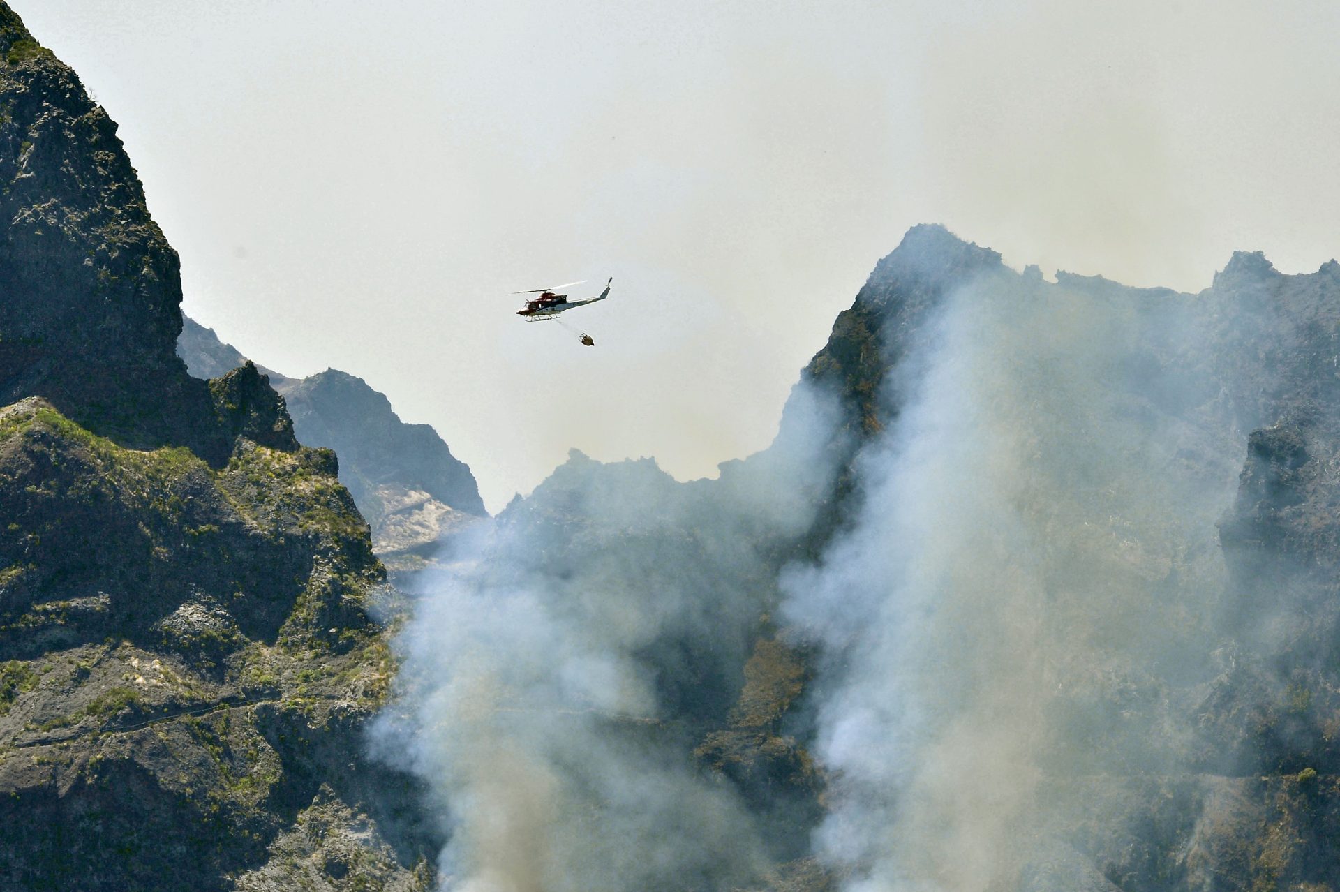 Madeira. Fogo em fase de rescaldo